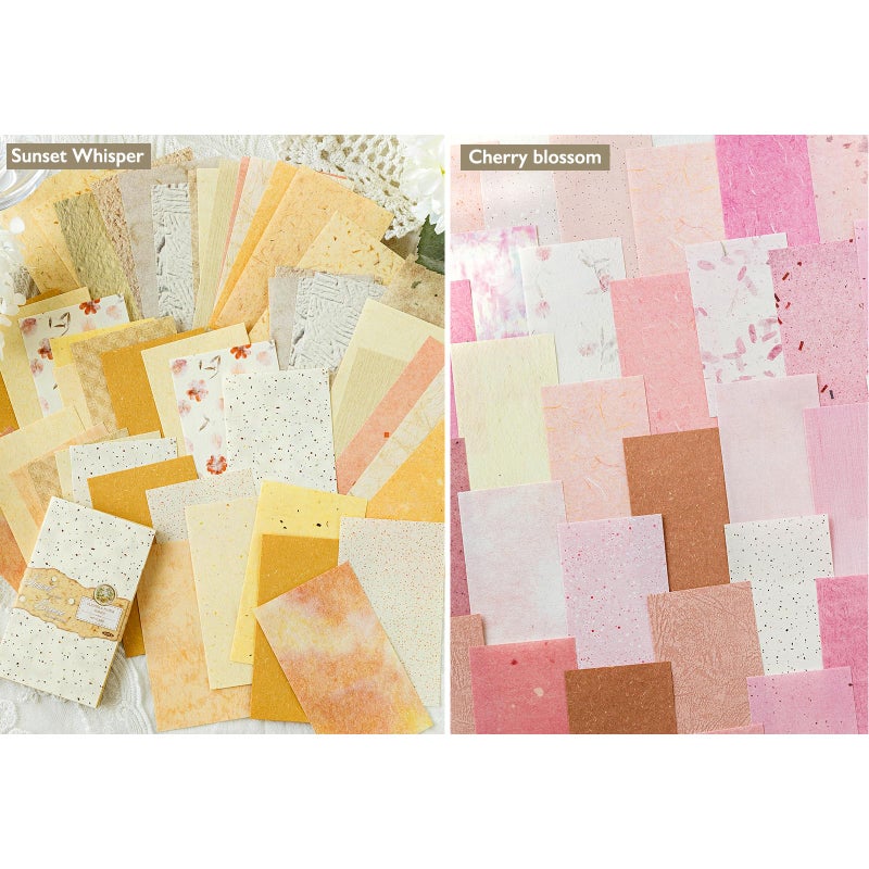 K Kattone 300 Pcs Scrapbook Paper Kit - 6 Pack Textured&Printed Decoupage Paper Assorted Set Colorful Special Mixed For Scrapbooking Supplies Junk Journaling Bullet Cards Making Craft Collage 4.13X2.44 Inch - Image 3