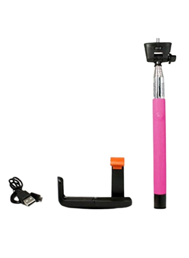 Selfieonastick Bluetooth Selfie Stick Wireless Extendable Android IOS Compatable  Pink - Image 2
