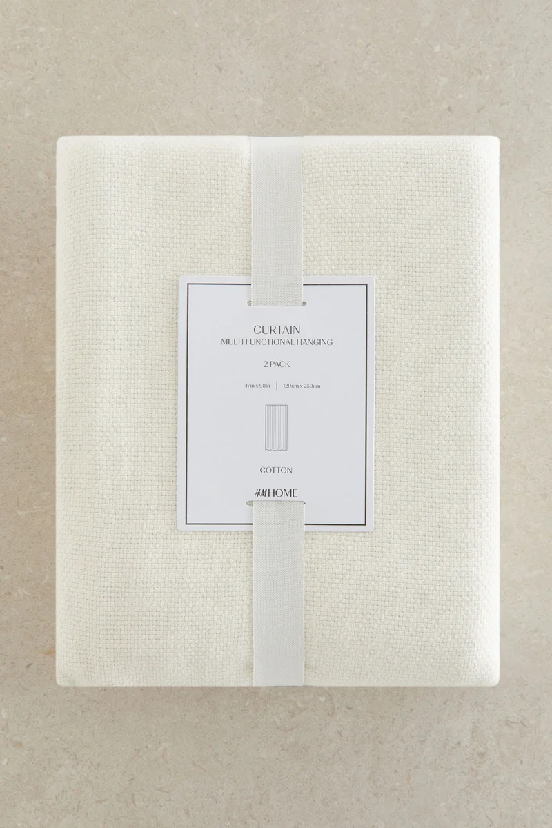 H&M 2-pack cotton curtain lengths