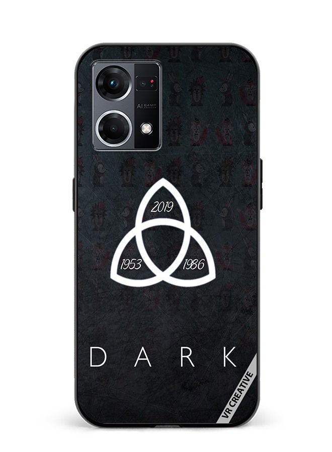 VR CREATIVE Protective Case Cover For Oppo Reno8 4G Dark Design Multicolour - Image 1