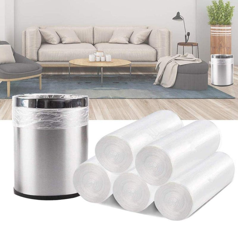 Magesh Small Trash Bags, Magesh 4 Gallon Trash Bag/Small Garbage Bags, Strong Wastebasket Liners for Bathroom Bedroom Office Trash Can, Clear 200 Counts - Image 2
