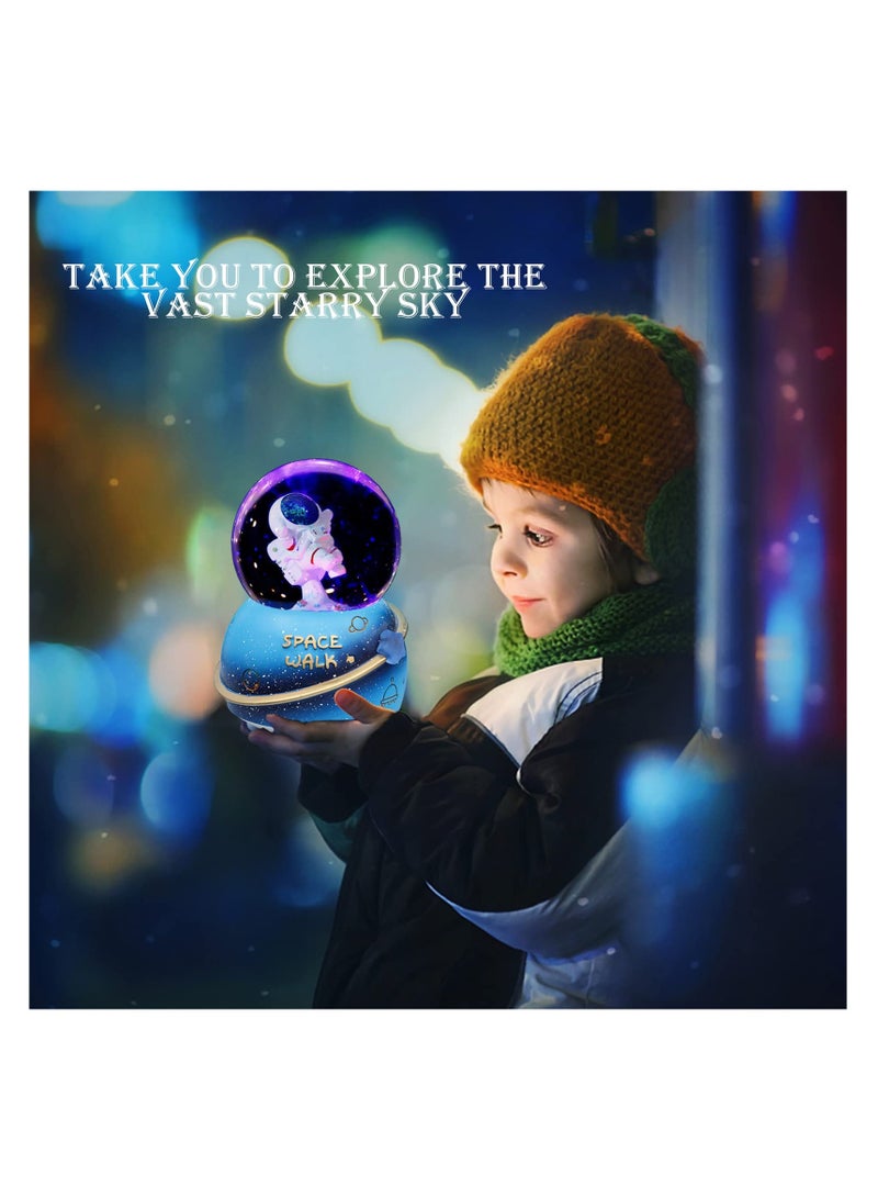KASTWAVE Snow Globes for Kids, 80MM Musical Glitter Snow Globe to Take Children to Explore The Vast Starry Sky, Astronaut Toys Birthday Gifts for Boys and Girls, Space Decoration - Image 4