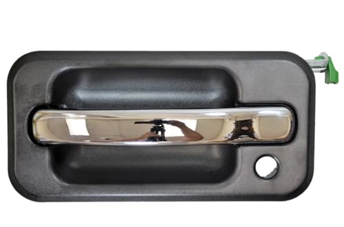 PT Auto Warehouse GM3951MAFL Outer Exterior Outside Door Handle Textured Black Housing with Chrome Handle Driver Side Front