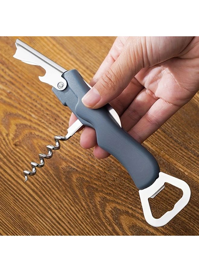 Blue Heavy Duty Stainless Steel Bottle Opener Professional Corkscrew For Wine Beer - Image 4