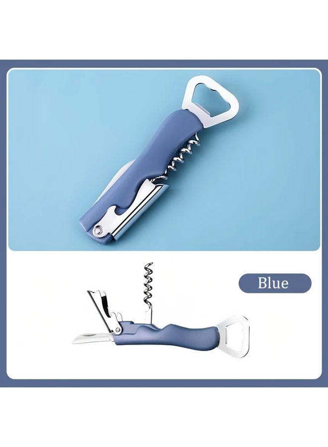 Blue Heavy Duty Stainless Steel Bottle Opener Professional Corkscrew For Wine Beer - Image 2