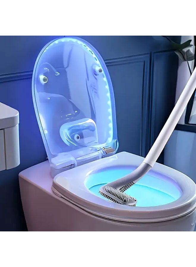 فرشاة مرحاض سوداء برأس ناعم مريح، مكنسة تنظيف حوض متينة - Image 1