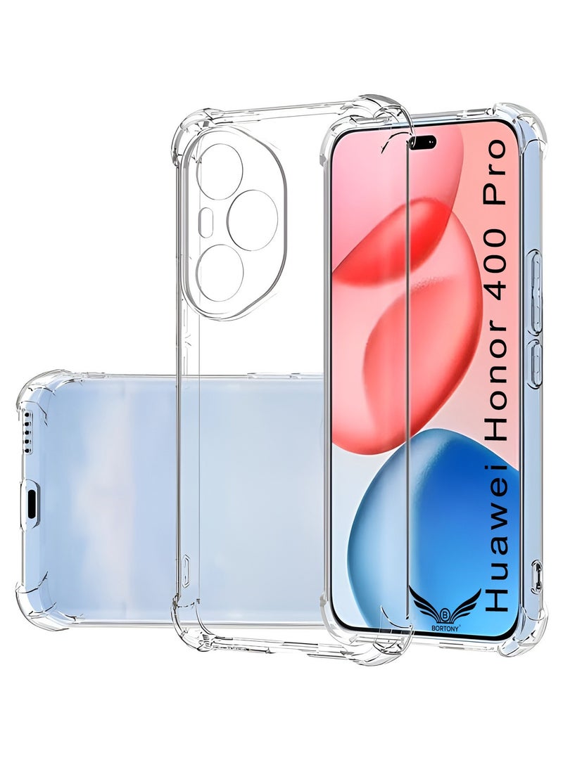 بورتوني غطاء حماية شفاف من مادة TPU لحماية الكاميرا لهاتف Honor 400 Pro، غطاء حماية فائق النحافة مقاوم للصدمات لهاتف Honor 400 Pro مقاس 6.7 بوصة - Image 1