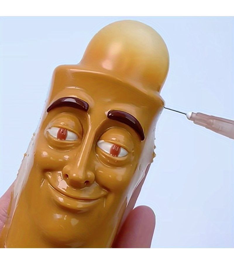 Tongtong Shahur Stick Man Brown DIY Slow Rising Bubble TPR Toy - Image 1
