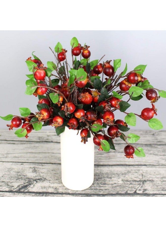 SUPVOX Group of 5 Artificial Rosehip Berries Simulation Pomegranate Fruit Floral Accessories (Red) - Image 4