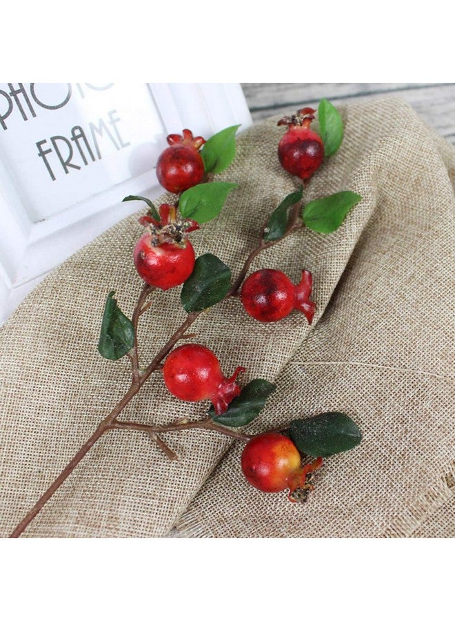 SUPVOX Group of 5 Artificial Rosehip Berries Simulation Pomegranate Fruit Floral Accessories (Red) - Image 3