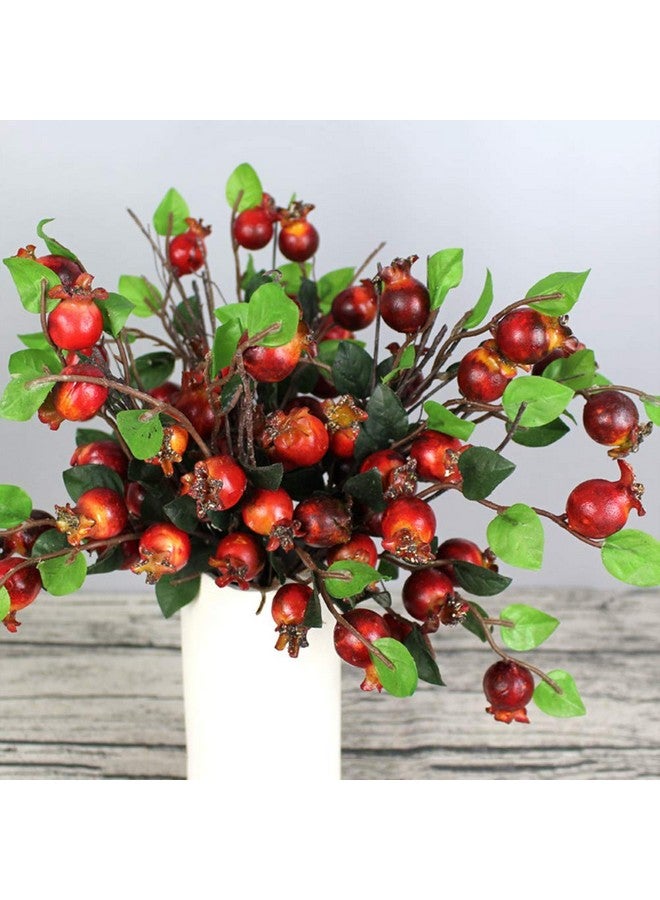 SUPVOX Group of 5 Artificial Rosehip Berries Simulation Pomegranate Fruit Floral Accessories (Red) - Image 5