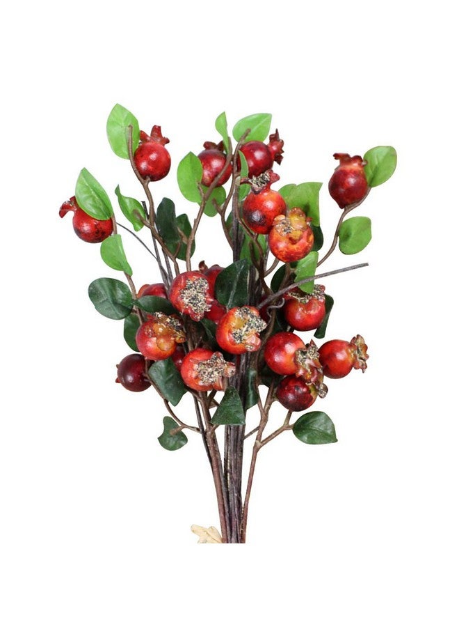 SUPVOX Group of 5 Artificial Rosehip Berries Simulation Pomegranate Fruit Floral Accessories (Red) - Image 1