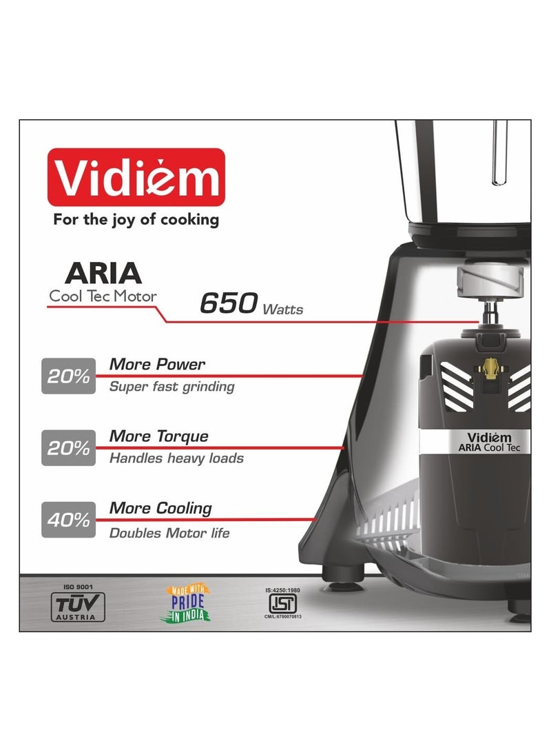 VIDIEM Vidiem Eva Elite mixer grinder 710 A (Black), mixer grinder 750 watt with 1 juicer and three leakproof jars with self-lock  - Image 2