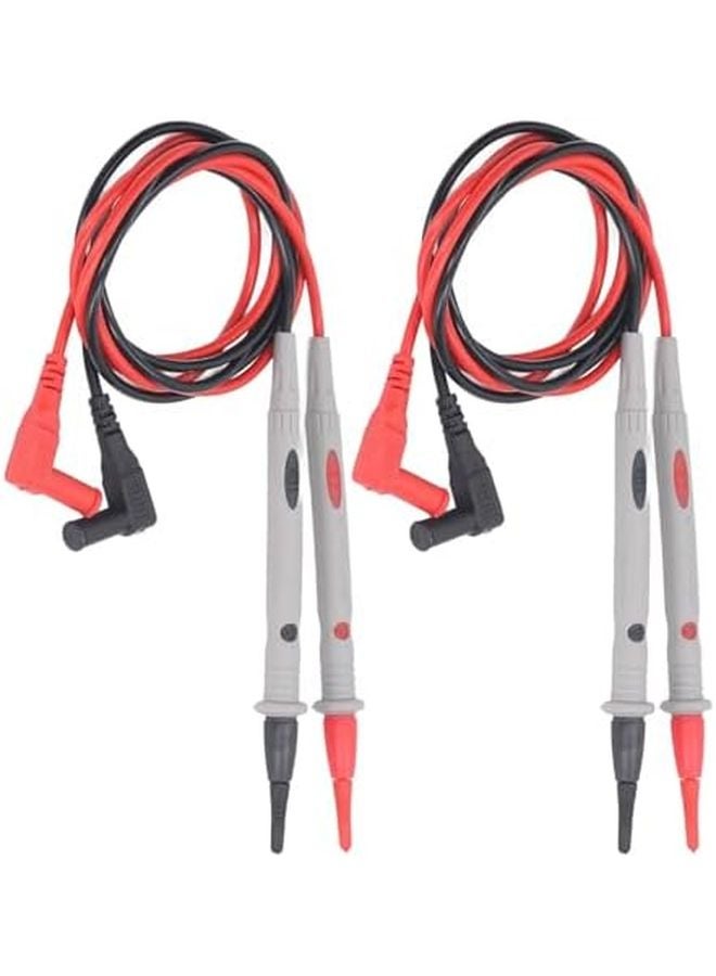 Multimeter Test Leads Kit 2 Sets Silicone Probe Needles 10A 1000V Universal Electrical Test Wire - Image 1