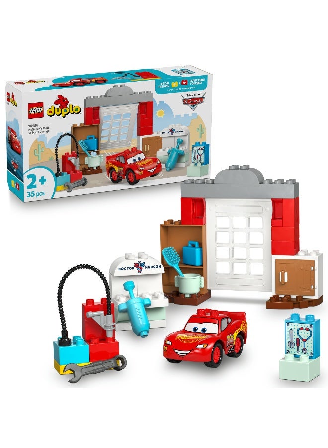 LEGO DUPLO Disney Pixar Cars McQueen’s Visit to Doc’s Garage 10456 Building Set (35 Pieces) - Image 1