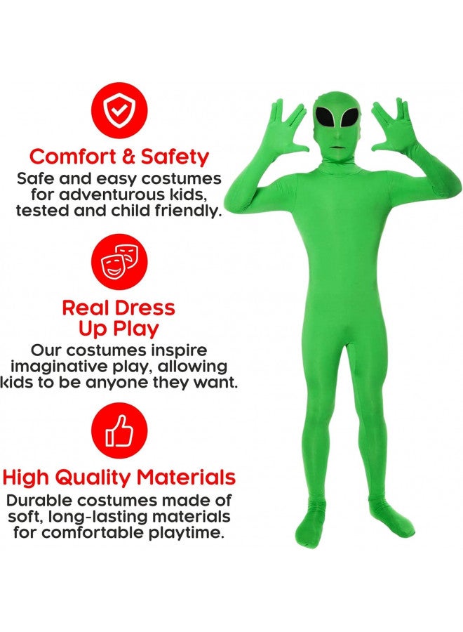 Morphsuits Alien Costume Kids Green Alien Costume Bodysuit Kids Halloween Costume Small - Image 4