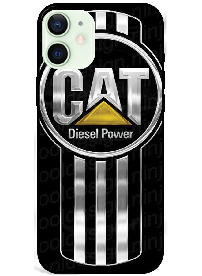 EYE CATCH Protective Case Cover For Apple iPhone 12 Mini Cat Diesel Power  - Image 1