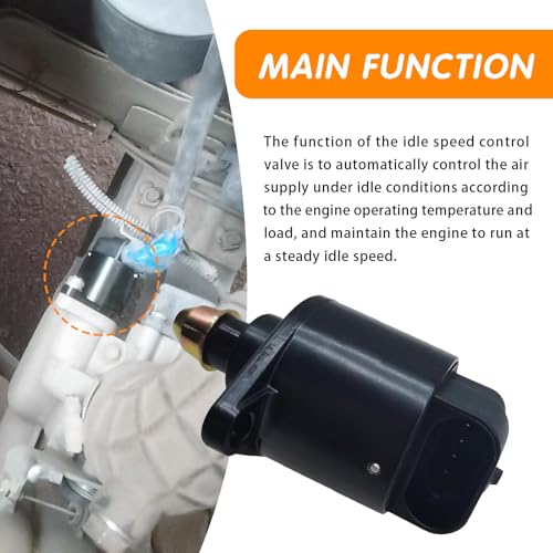 ijuicy 1 PC Car Idle Air Control Valve, Throttle Stepper Motor for Stable Engine Operation, Original Replacement Parts, OEM: 90380/10526/90325864, Compatible with King Kong Idle Motor (Black) - Image 3