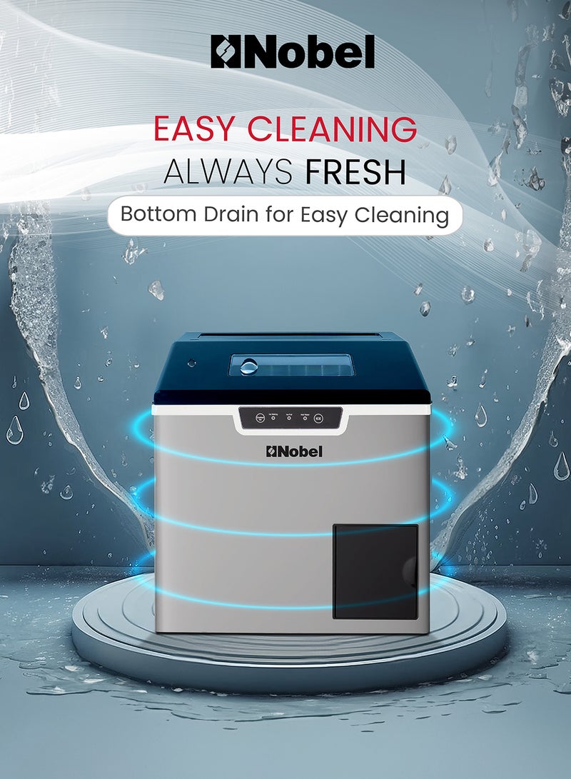 Nobel Ice Maker With Crusher 400 W NIM30 Silver - Image 4