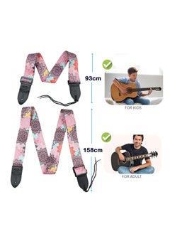 Mike Music Adjustable Pink Mandala Guitar Strap - Comfortable & Stylish Design with Genuine Leather Ends, Suitable for All Ages (93-158 cm) - pzsku/Z44AFBD5C249A1433833CZ/45/_/1717063288/0efe773b-940e-4445-a3a6-3b3d4c4f2375