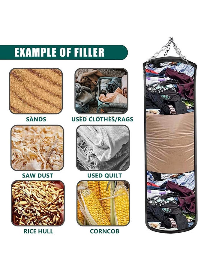 Generic - طقم كيس ملاكمة للكبار مع قفازات، أكياس ملاكمة ثقيلة معلقة، فارغة، الطول 100 سم - Image 1