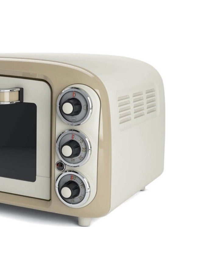 أريتي 1380W Vintage Electric Oven Beige and White 18 Liter 00C097903ARAS 18 L 1380 W 00C097903ARAS Beige and White - Image 2