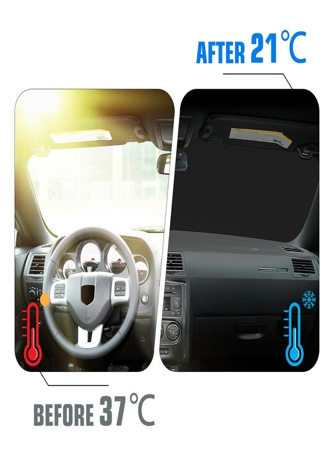 JCRNBU Windshield Sun Shade for Nissan Pathfinder 2013-2020 Foldable Sun Visor Protector for Pathfinder Accessories Sunshade Car Front Window Sunshades Blocks UV Rays - Image 3