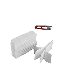 RED WIND RED WIND 5 Inches Self Adhesive Hook and Self Adhesive Loop Tape Pieces_20MM_with Easy Removal Sticker_5 Pairs_White Color DBFRQ 