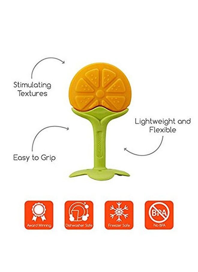 The Little Lookers Silicone Fruit Shape Teether I 100% Bpa Free Teething Toys For Baby Toddlers Infants (Orange)  - Image 5