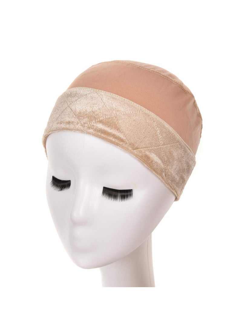 King Love Star Wig Grip Cap Wig Grip Band with Cap for Women 2in1 Wig Grip Band Plus Wig Cap for Lace Wigs and Frontal NoSlip Comfort Velvet Adjustable Wig Grip Cap Light Brown 