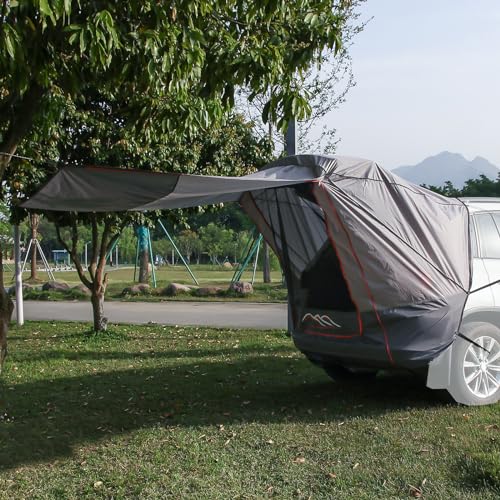 DLUCKY SUV Trunk Tents,SUV Waterproof 3500MM UPF 50+,car Camping Essentials,car Tent Rainproof, Sun Protection Sunshade, and Mesh Transparent Mosquito net - Image 1