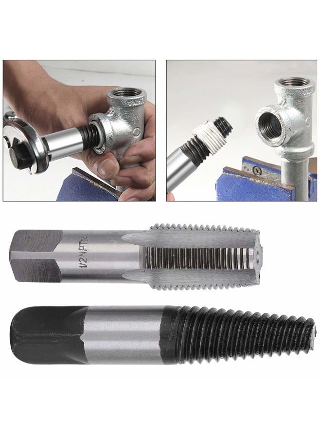 Garosa Pipe Tap Set Broken Pipe Extractor 1/2 inch Thread Broken Remover Tools High Carbon Steel Water Pipe Screw Extractor Set Home Water Pipe Repair Kit - Image 3