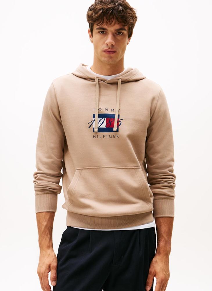 TOMMY HILFIGER Flag Graphic Drawstring Hoody - Image 1