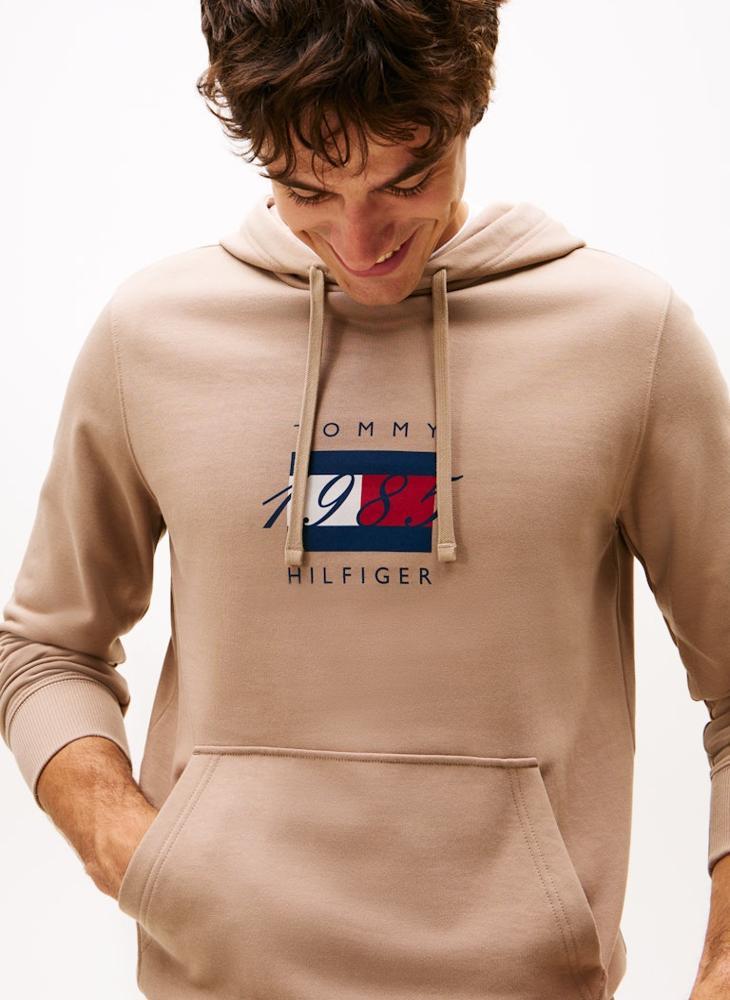 TOMMY HILFIGER Flag Graphic Drawstring Hoody - Image 3