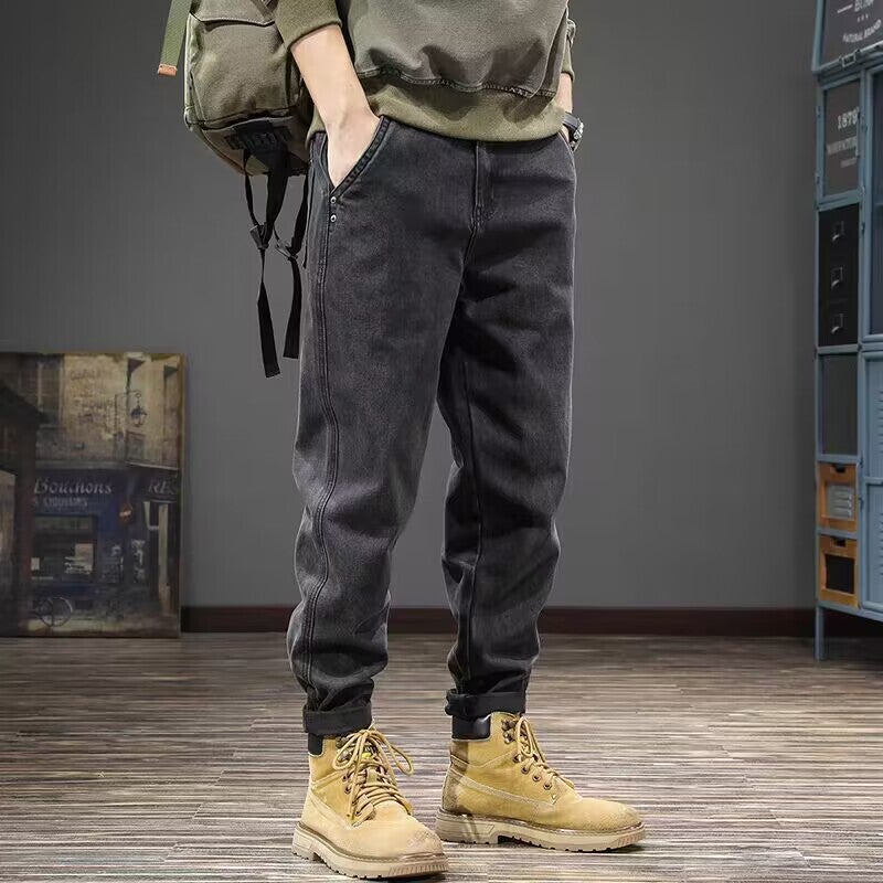 Unisex Classic Denim Jeans Loose Fit Daily Outdoor Wear - Image 5
