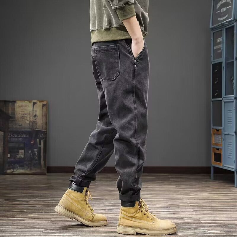 Unisex Classic Denim Jeans Loose Fit Daily Outdoor Wear - Image 2