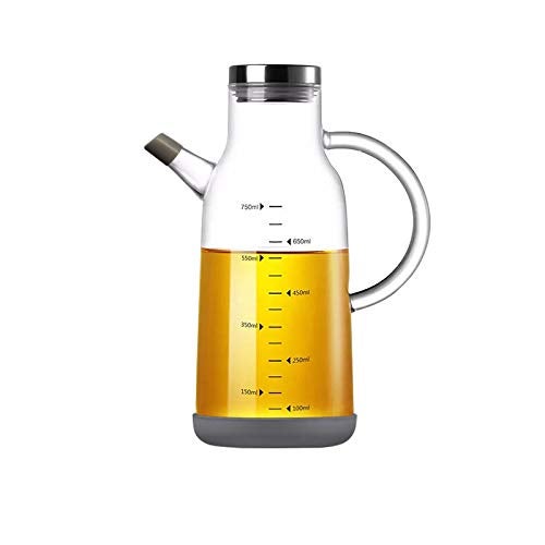 NORTHOME Olive Oil Dispenser Glass Bottle Cruet 25 oz with Stainless Steel lid and Vinegar Bottles for Kitchen Cooking Container set 1pcs (25oz, Metal Lid) - Image 3