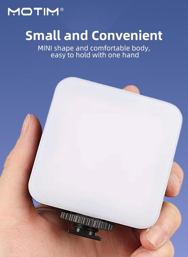 Motim Selfie Fill Light with Tripod, Mini Phone Light for Phone/Camera/Computer, 3000K-6000K Dimmable LED, Multi-Functional Pocket Video Light Portable Tripod with Clips, Phone Light Fill Light for live shooting - Image 4