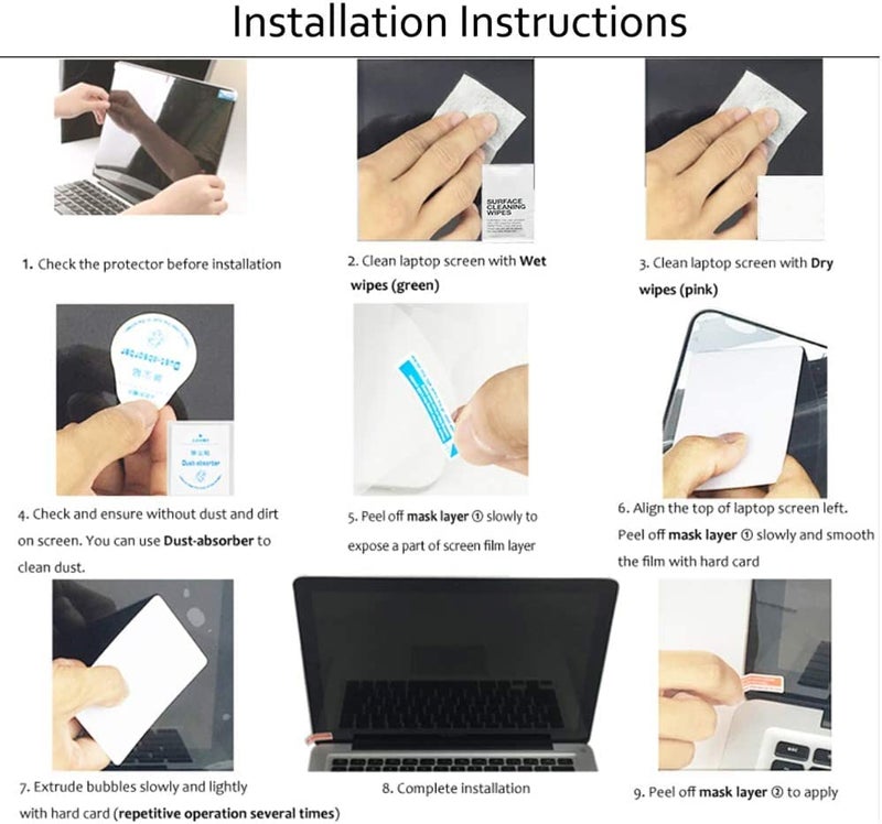 OJOS Screen Protector for MacBook Air 13.6 inch 2022-2025 Release M4 M3 M2 A2681 A3113 Screen Guard Film Accessories (Crystal Clear) - Image 4