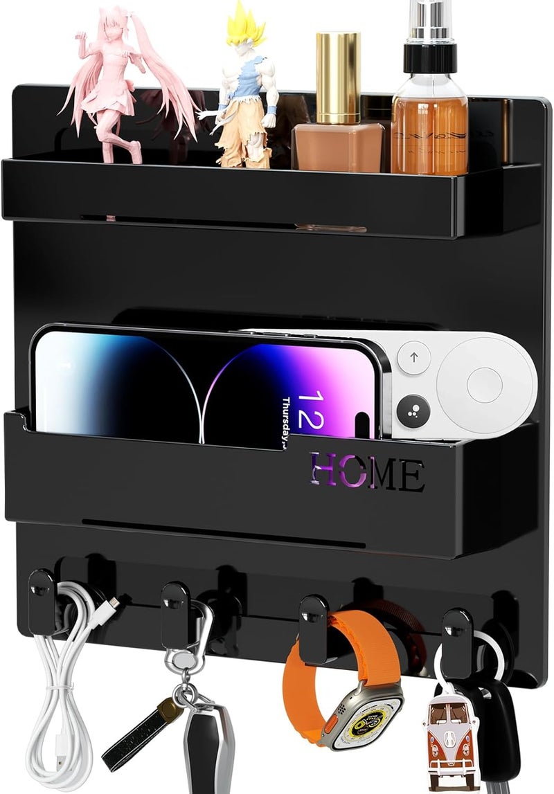 CHENYAOAI Bedside Wall Organizer, Wall Mount Self Stick On, Cute Room Decor Aesthetic, Girls Room Decor, Cool Stuff for Bedroom Storage and Organization - Image 1