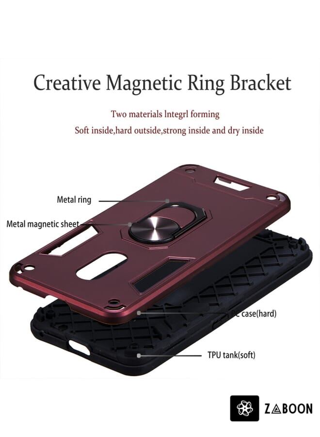 Zaboon Protective Case Cover For OPPO K3 & Realme X 2 in 1 Armour Series PC + TPU Protective Case with Ring Holder - Image 3