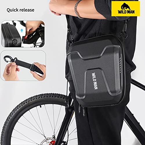 WILD MAN Quick Release 3L Hard Shell Rainproof Scooter Storage Bag for Kick Scooters Folding Bike Kick Board Handlebar Bag MTB (E8) - Image 3