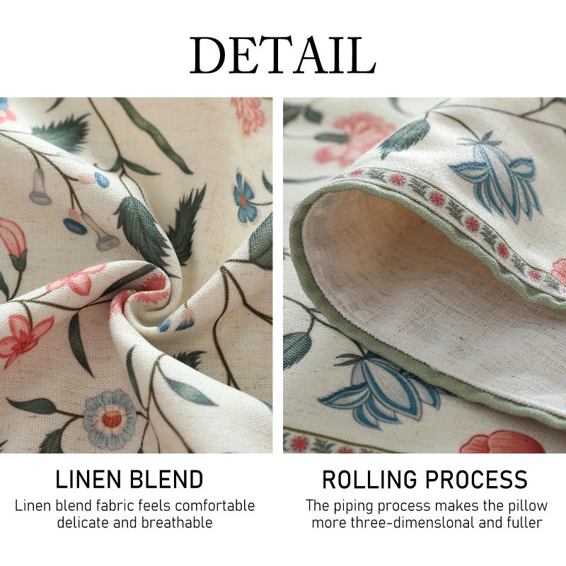 ISAENNE Designer Chinoiserie Elegant Linen Floral Table Runner 71 Inches Long,White Wrinkle Resistant Table Runners for Dining Tables,Thanksgiving,Kitchen Tables,Christmas,12"*71"-Daffy A - Image 5