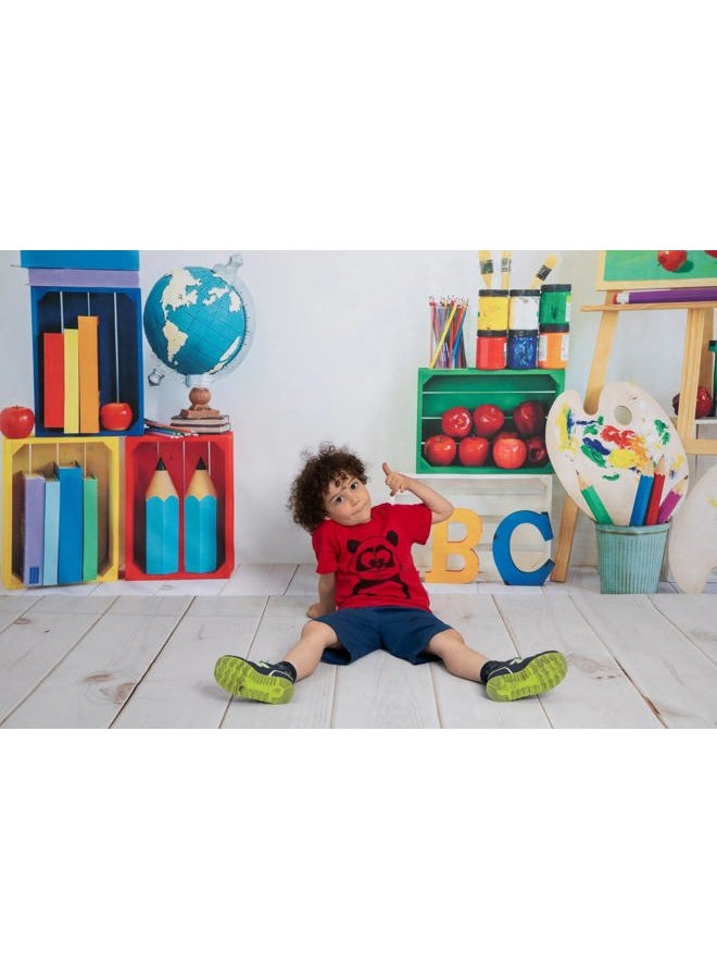 Kate Welcome Back to School Backdrop for Photography Kindergarten Children Photo Background Colorful Crayon School Banner,7x5ft - Image 3