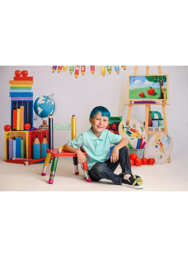 Kate Welcome Back to School Backdrop for Photography Kindergarten Children Photo Background Colorful Crayon School Banner,7x5ft - Image 2