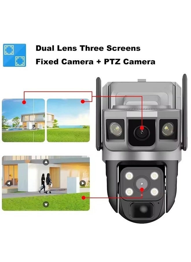 AL RAID （with 64G TF SD card）Solar Powered Surveillance Camera 4G Surveillance Cameras 4K HD CCTV Battery Dual Lens Outdoor Smart Home Security Surveillance Cameras - Image 3