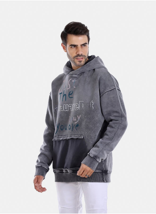 WHITE RABBIT - Heather Kangaroo Pocket Hoodie - Image 1