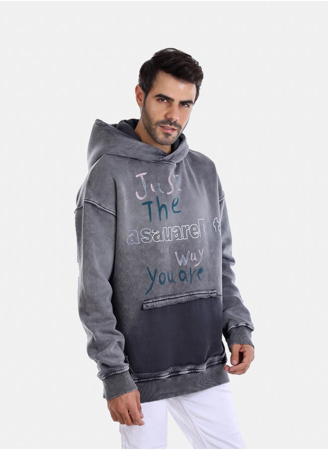 WHITE RABBIT - Heather Kangaroo Pocket Hoodie - Image 1