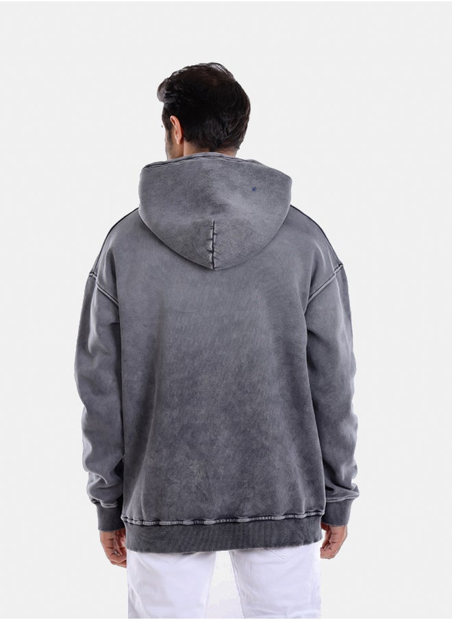 WHITE RABBIT - Heather Kangaroo Pocket Hoodie - Image 1