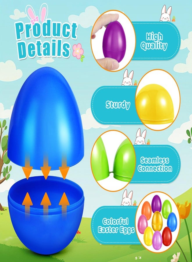 AuroTops 61 Pcs Plastic Easter Eggs Bulk,2.3" 60 Colorful Empty Easter Eggs Fillable Plus 1 Golden Egg,Easter Basket Stuffers,Easter Decoration,Easter Egg Hunt,Easter Party Favor,Classroom Prizes - Image 3